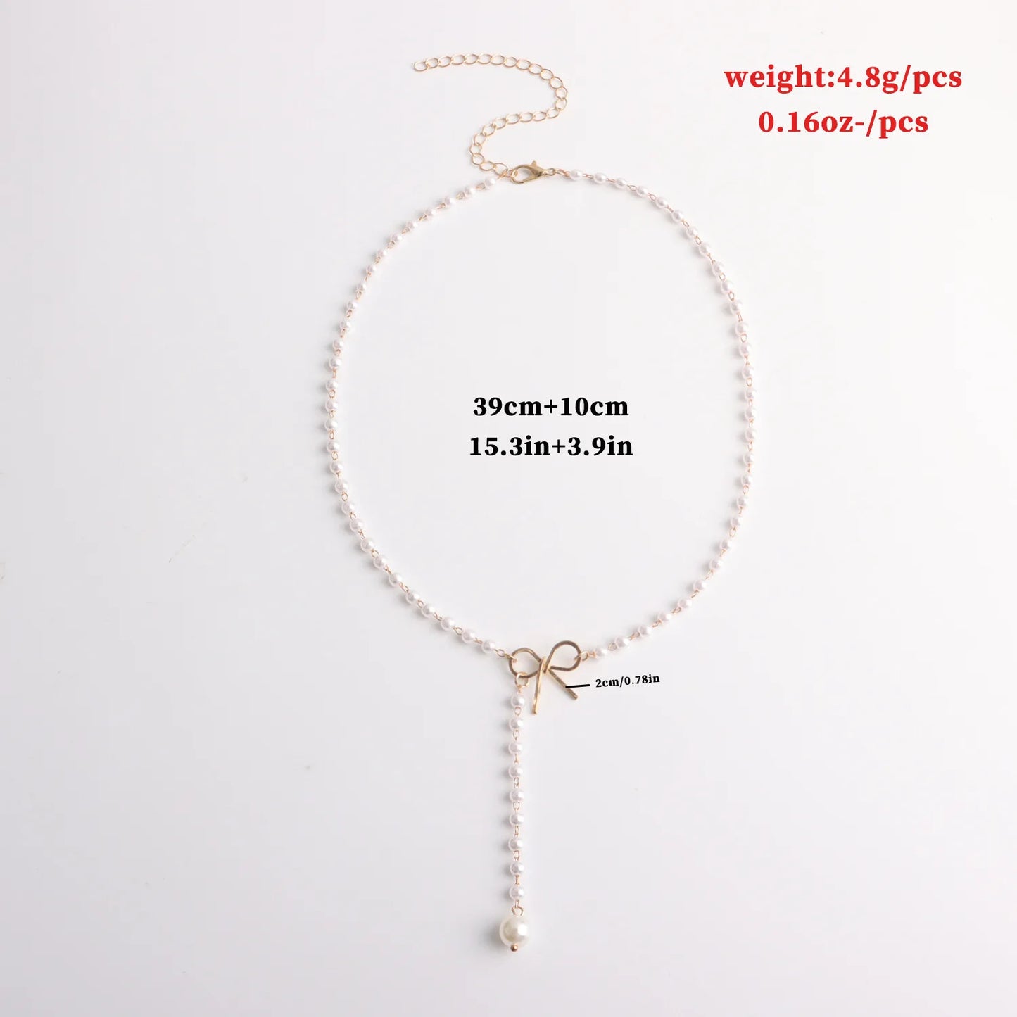 New Imitation Pearl Tassel Necklace for Women Black White Color Beads Choker Necklace Gift for Friend Wholesale Dropshipping