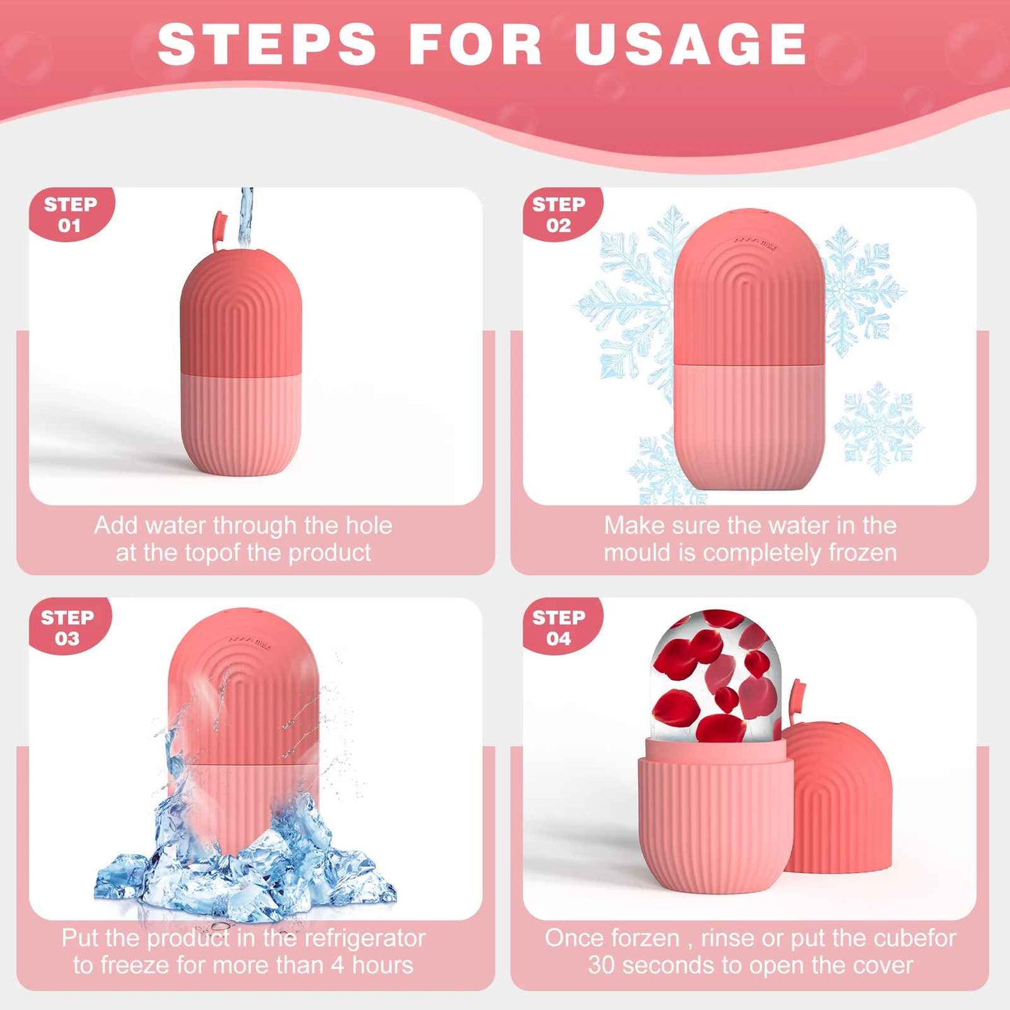 1pc silicone face ice cube mold for Beauty and Skin Care silicon face ice roller
