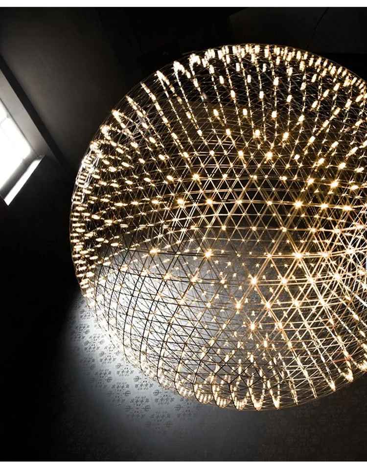 Spark Ball Pendant Light Modern Designer Villa Loft Duplex Living Room Dining Bedroom Light Free Assembly Firework Bright Lamp