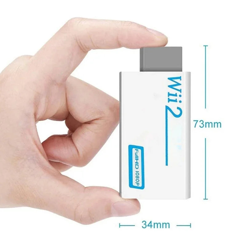 Full HD 1080P HDMI-Compatible Converter Adapter for Wii Console for Wii 2 HDMI 3.5mm Audio Cable for PC HDTV Monitor Display