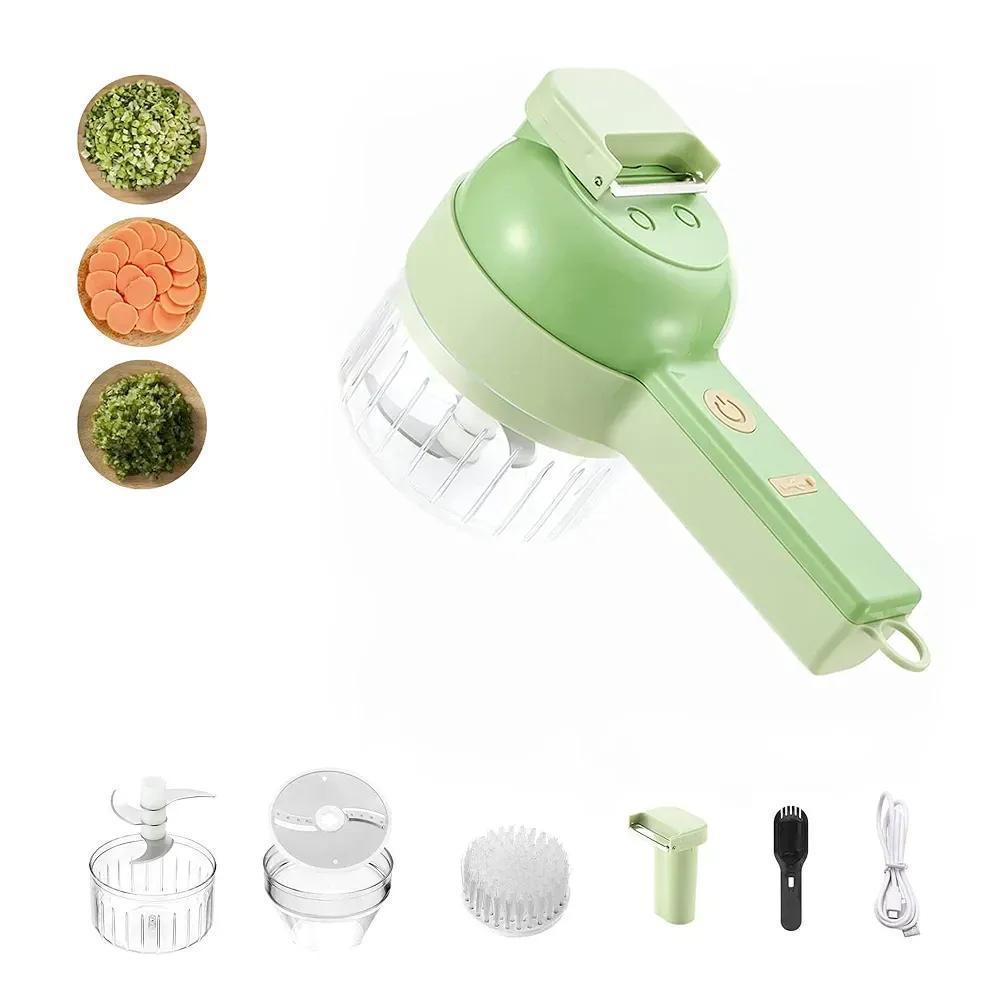 Electric Food Chopper Green ABS Kitchen Tool