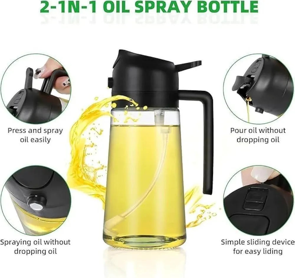 Black ABS Oil Sprayer Bottle for Kitchen Use